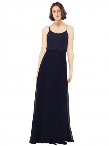 Shop Chiffon Bridesmaids Dress with Scoop Neckline Canada