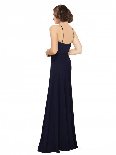 Chiffon Bridesmaids Dress with Scoop Neckline Canada