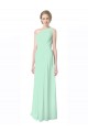 One Shoulder Chiffon Bridesmaid Dress with Asymmetrical Ruched Bodice Canada