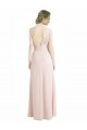 Full Length Chiffon Bridesmaid Dress with One Wide Shoulder Strap Canada