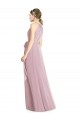 Shirred Halter Neck Long Chiffon Bridesmaid Dress Canada