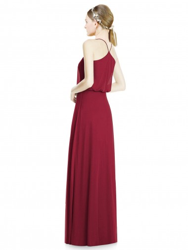 Full Length V-Neck A-Line Chiffon Boho Bridesmaid Dress Canada
