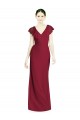 V-Neck V-Back Long Chiffon Bridesmaid Dress Canada