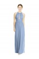 Open Back Long Chiffon Halter Bridesmaid Dress Canada