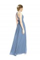 Open Back Long Chiffon Halter Bridesmaid Dress Canada