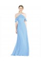 Halter Frill Cold Shoulder A-Line Chiffon Bridesmaid Dress Canada