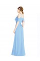 Halter Frill Cold Shoulder A-Line Chiffon Bridesmaid Dress Canada