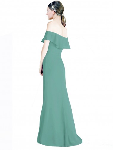 Off the Shoulder Bohemian Chiffon Bridesmaid Dress Canada