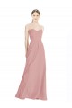 Daped A-Line Chiffon Bridesmaid Dress with Pleated Sweetheart Bodice Canada