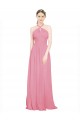 Halter Neck Keyhole A-Line Chiffon Bridesmaid Dress
