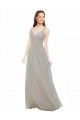 Chiffon Bridesmaid Dress with Ruched Draped Bodice Canada