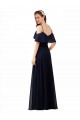 Chiffon Bridesmaids Dress with Off the Shoulder Ruffle Detail Canada