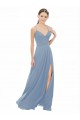 Sexy Chiffon Bridesmaid Dress with V-Neck Lace Bodice Canada