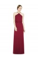 Sleek Halter Neck A-Line Chiffon Bridesmaid Dress