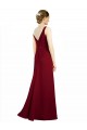 Twist-Knot V-Neckline Long Chiffon Bridesmaid Dress Canada