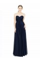 Strapless Sweetheart Long Chiffon Bridesmaid Dress Low Back