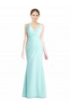 Ruched Bodice Sweetheart Chiffon Bridesmaid Dress with Lace Back