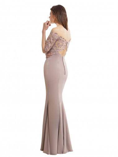 Sweetheart Neckline Long Sleeves Lace Bridesmaid Dress Canada