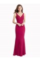 V-Neck Mermaid Chiffon Bridesmaid Dress / Prom Dress with V-Back and Belt