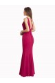 V-Neck Mermaid Chiffon Bridesmaid Dress / Prom Dress with V-Back and Belt