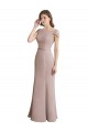Capped Sleeves Embroidered with Applique Lace Mermaid Chiffon Bridesmaid Dress Canada