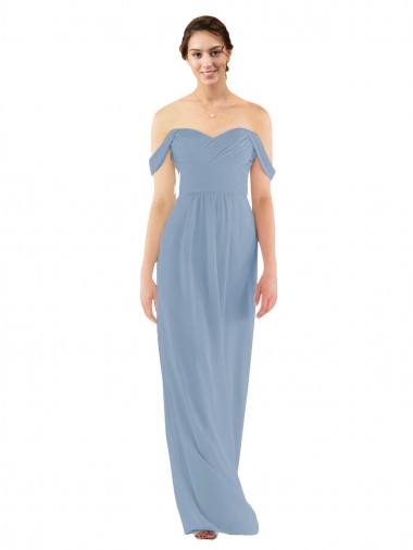 Sweetheart Neckline Chiffon Off-the-Shoulder Bridesmaid Dress Canada