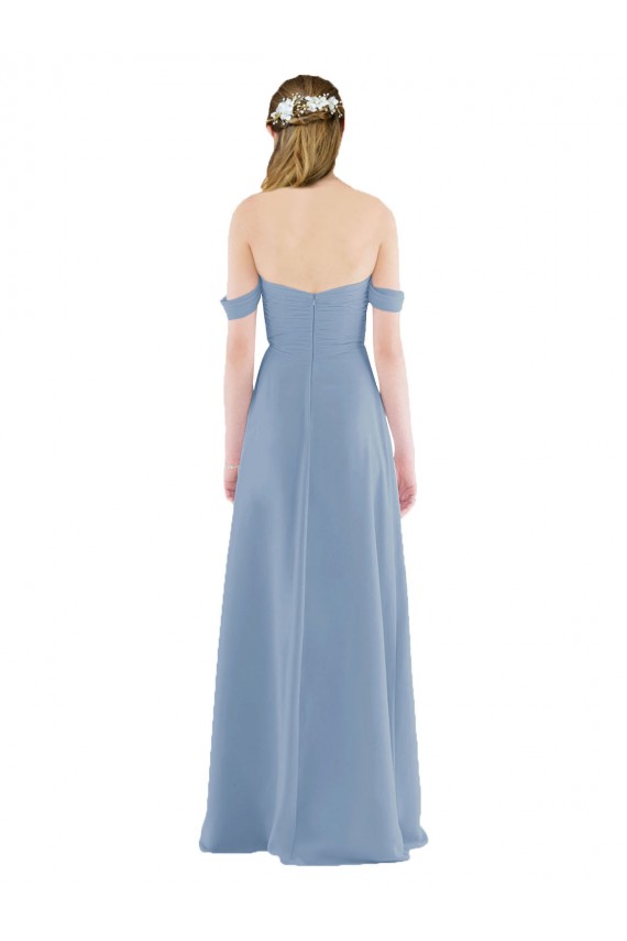 Sweetheart Neckline Chiffon Off-the-Shoulder Bridesmaid Dress Canada
