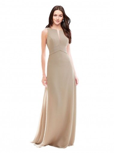 Shop Elegant Bridesmaid with High Neckline and Illusion V-Neck Canada