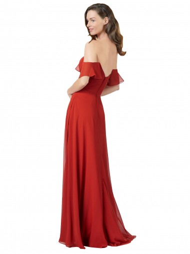 Chiffon A-Line Bridesmaid Dress with Ruched Bodice Canada