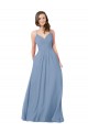 A-Line Ruched V-Neckline Chiffon Bridesmaid Dress Canada