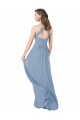 Chiffon Bridesmaid Dress with High Halter Neckline Canada