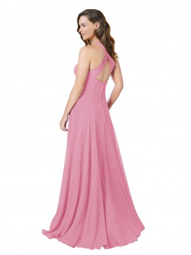 Chiffon Bridesmaid Dress / Prom Dress with Keyhole Front Canada