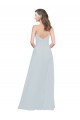 Slim A-Line Chiffon Bridesmaid Dress with Spaghetti Strap Gathered Bodice Canada