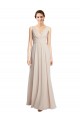 Long V-Neck Chiffon Bridesmaids Dress with Double Straps Canada