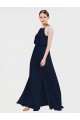 High Halter Chiffon Bridesmaid Dress with Side Slit Canada