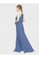 High Halter Chiffon Bridesmaid Dress with Side Slit Canada