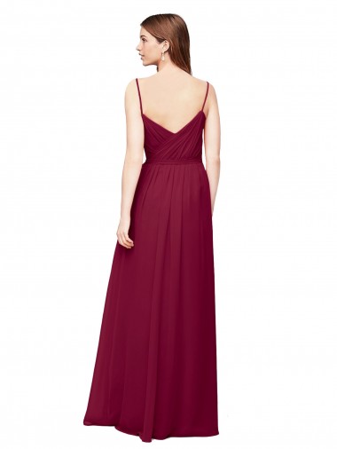 Wrapped Sweetheart Neckline Long Chiffon Bridesmaid Dress  Canada