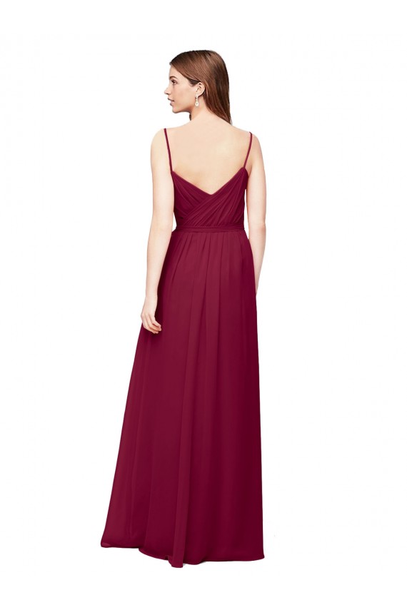 Wrapped Sweetheart Neckline Long Chiffon Bridesmaid Dress  Canada