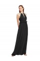 Halter Neck Front Keyhole Chiffon Bridesmaid Dress with Shirred Waist Canada