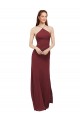High Halter Neck Long Chiffon Bridesmaid Dress with Low Scoop Back Canada