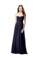 Luxe Chiffon Bridesmaid Dress with Sweetheart Neckline and Shirred Bodice Canada