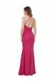 Slim A-Line Long Chiffon Bridesmaid Dress with Strappy Back Canada