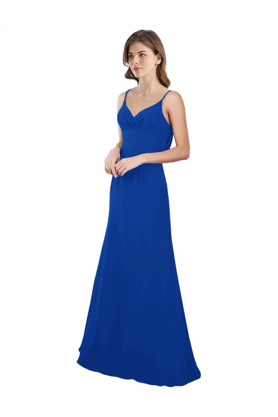 Softly Flared Chiffon Bridesmaid Dress with Sweetheart Neckline
