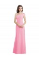 Single Shoulder Chiffon Bridesmaid Dress with Draped Bodice Canada