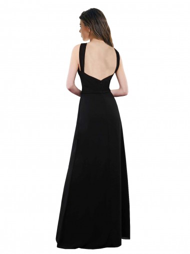 Chiffon A-Line Bridesmaid Dress with Criss Cross Halter Top Canada