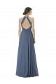 Halter Neck Ruched Bodice Chiffon Bridesmaid Dress Canada