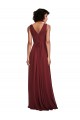 Sleeveless V-Neck Pleated Chiffon Bridesmaid Dress Canada