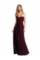 Long Chiffon Bridesmaid Dress with Sweetheart Neckline Canada