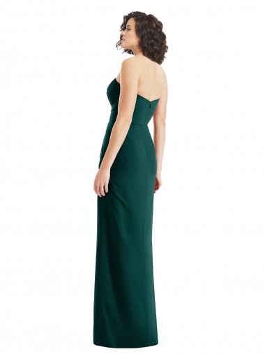 Twist Front Draped Chiffon Bridesmaid Dress with Slit Canada