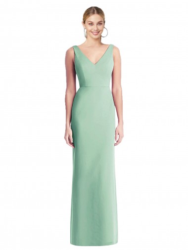 Shop Sleeveless Tie Back Chiffon Trumpet Chiffon Bridesmaid Dress Canada
